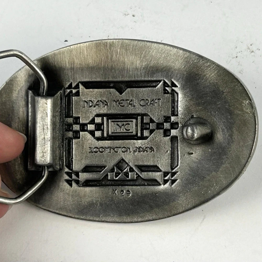 Victor His Master's Voice Nipper Dog Belt Buckle Indian Metal Craft X29